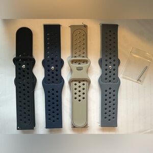 Smartwatch Band Set - Black, Blue, Gray, and Tan